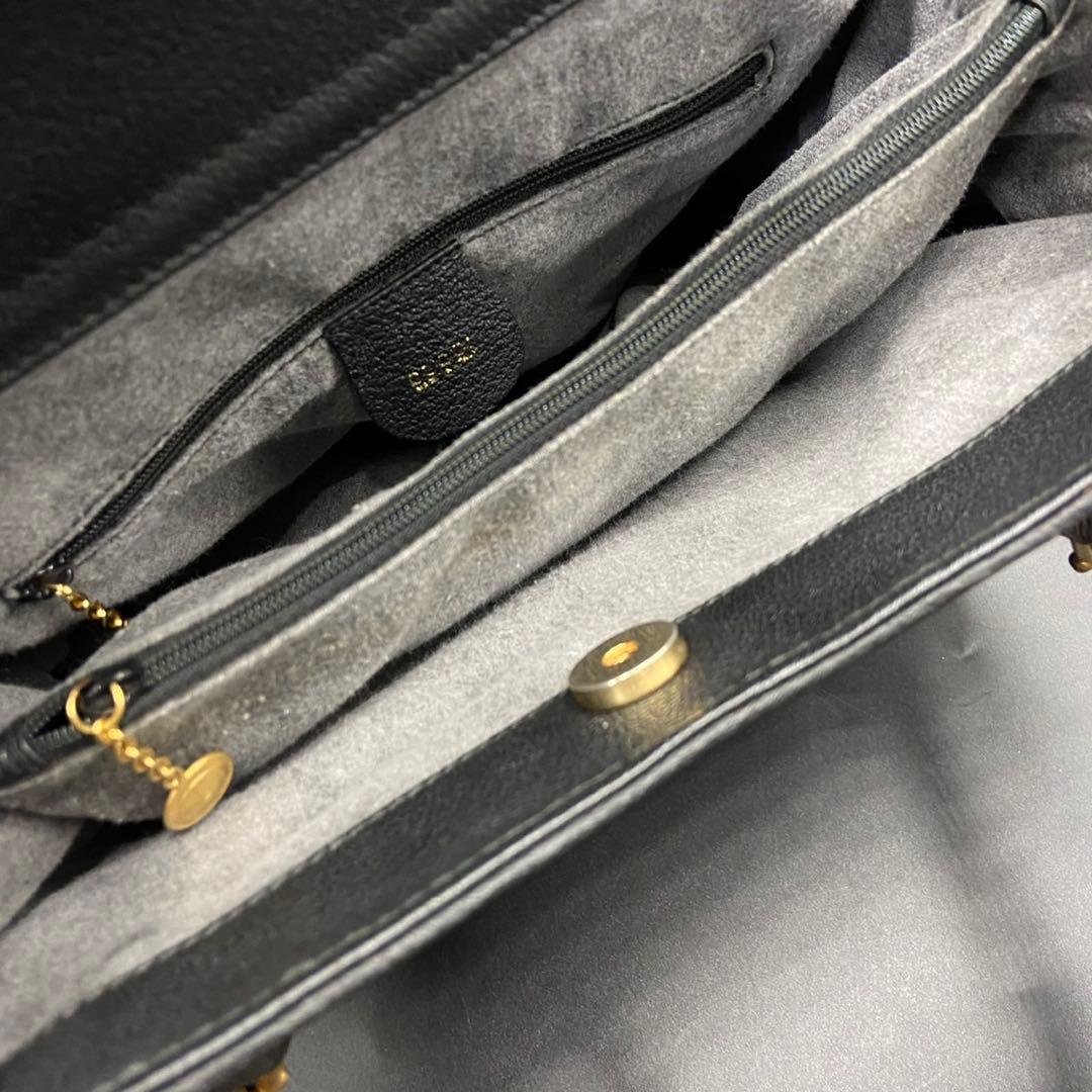 【美品】グッチ ダイアナ バンブー トートバッグ ブラック スエード