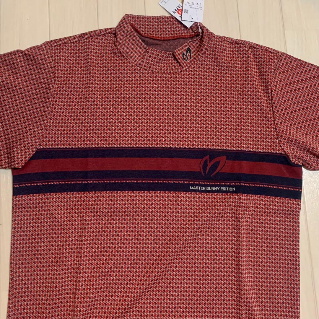 新品■18,700円【マスターバニー】5/L メンズ　半袖モックネック　シャツ