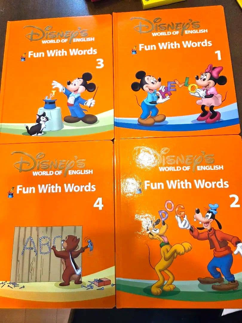 ディズニー英語システム　ミッキー単語読み上げ カード、CD、絵本