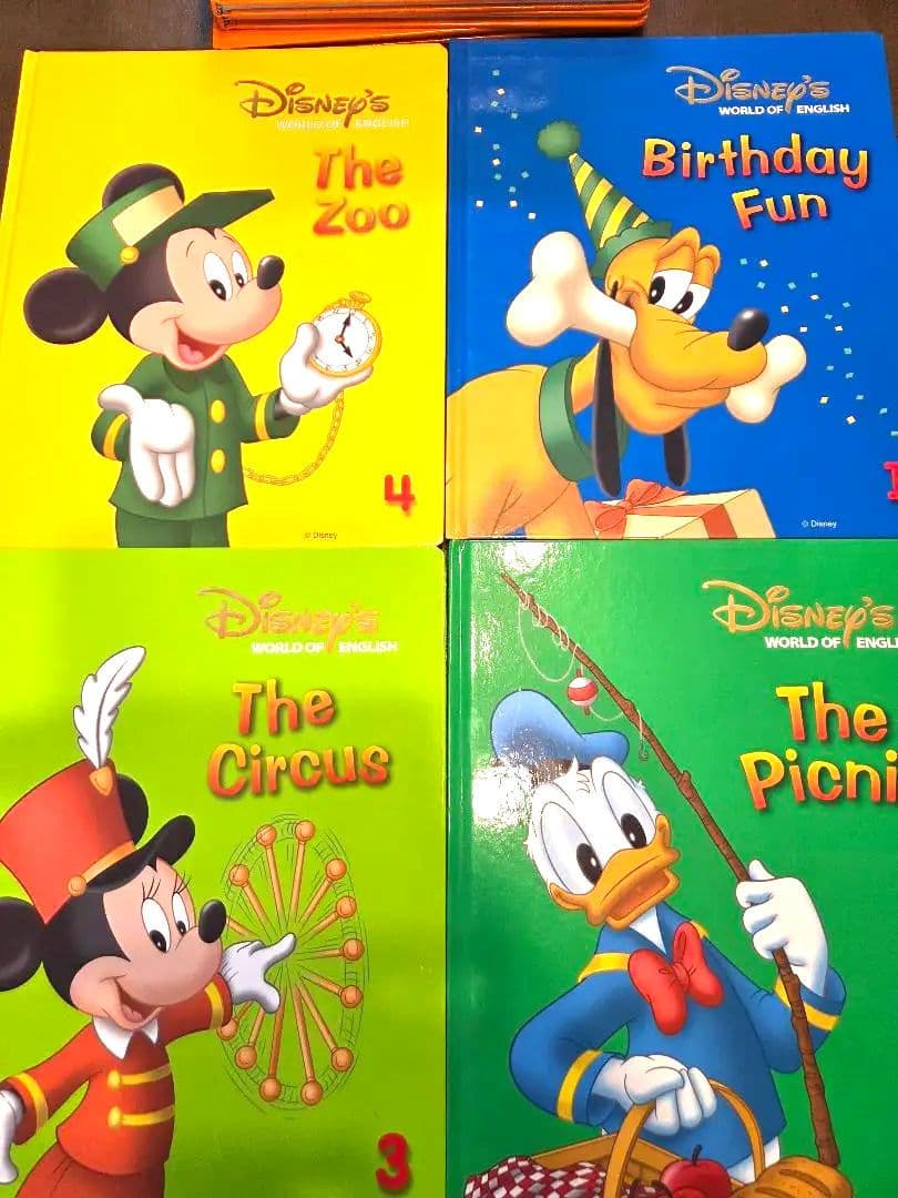 ディズニー英語システム　ミッキー単語読み上げ カード、CD、絵本
