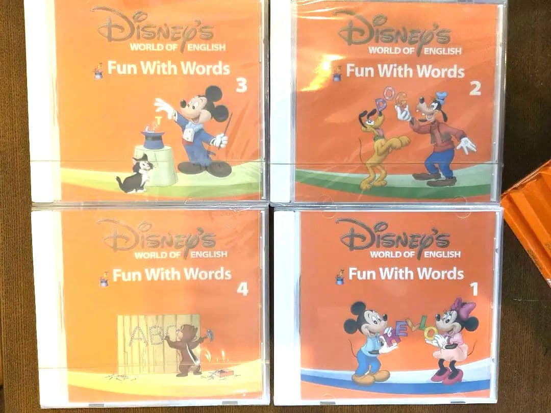 ディズニー英語システム　ミッキー単語読み上げ カード、CD、絵本