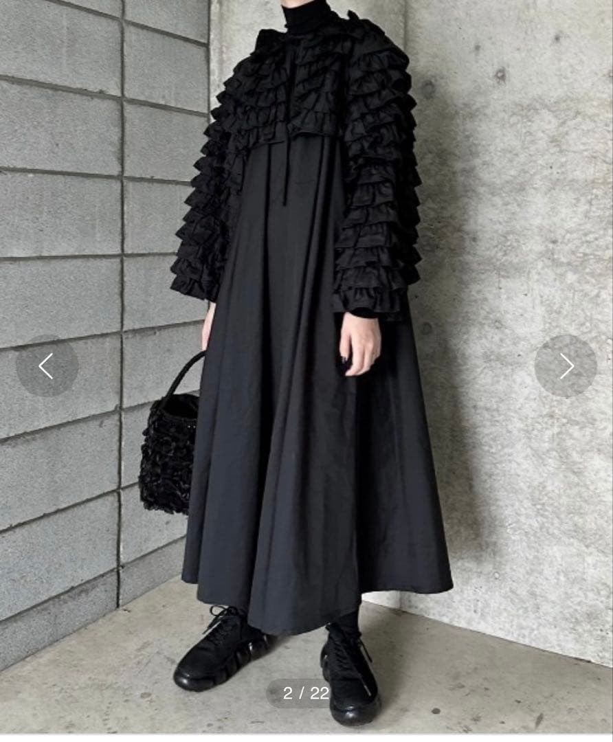 Aya × CAROLINA GLASER / フリルボレロ付き ワンピース