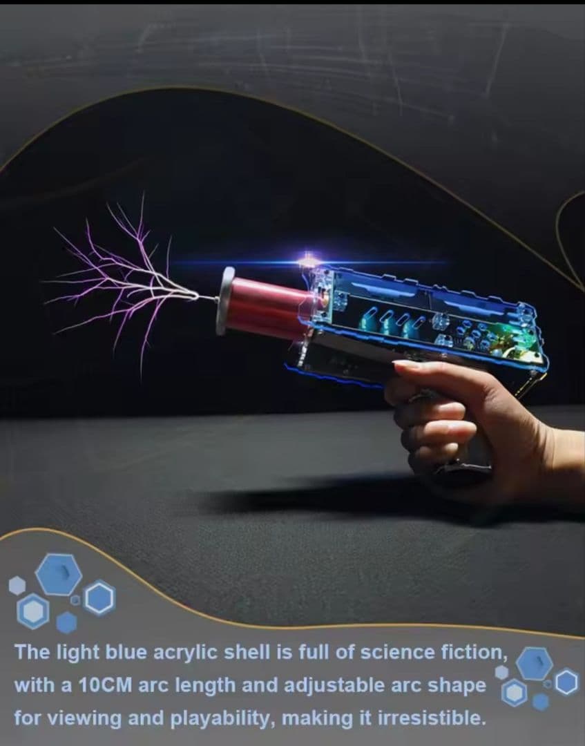 テスラコイル　ハンディタイプ　プラズマ放電　　プラズマ放電強弱　パルス変更