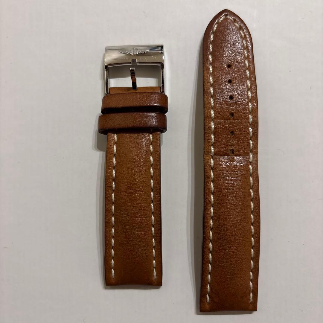 BREITLING ブラウン レザーベルト 22-20