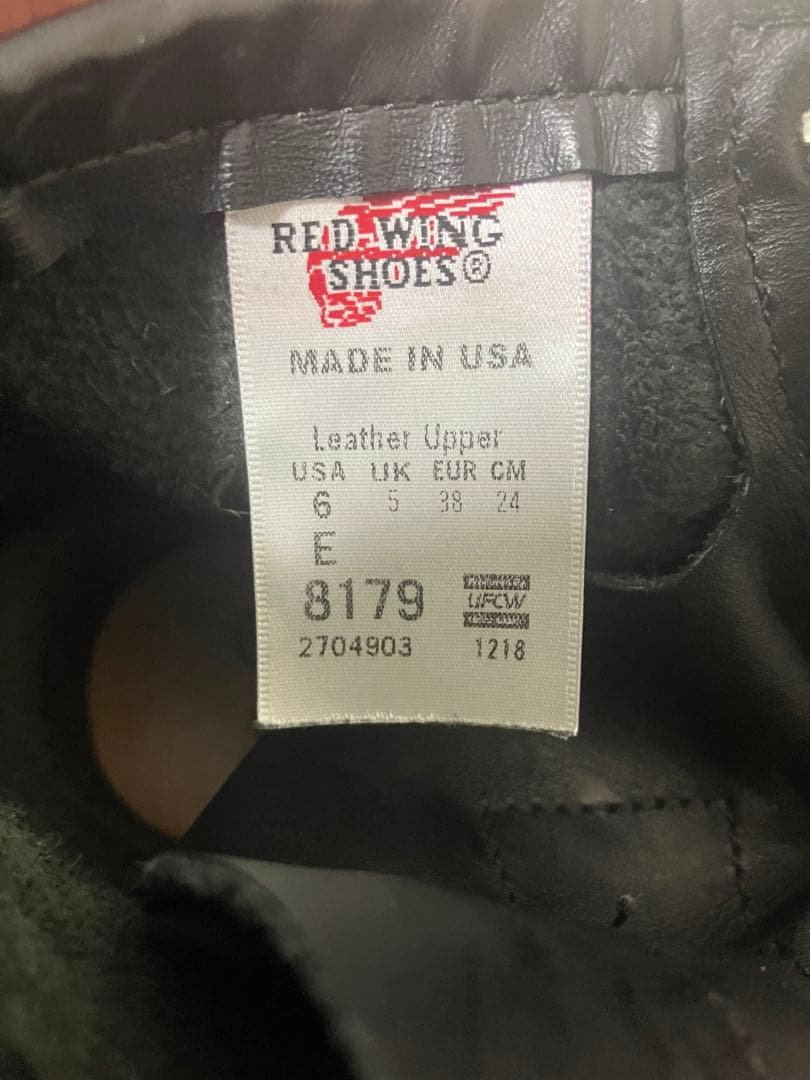 【18年】RED WING 8179 アイリッシュセッター　6E