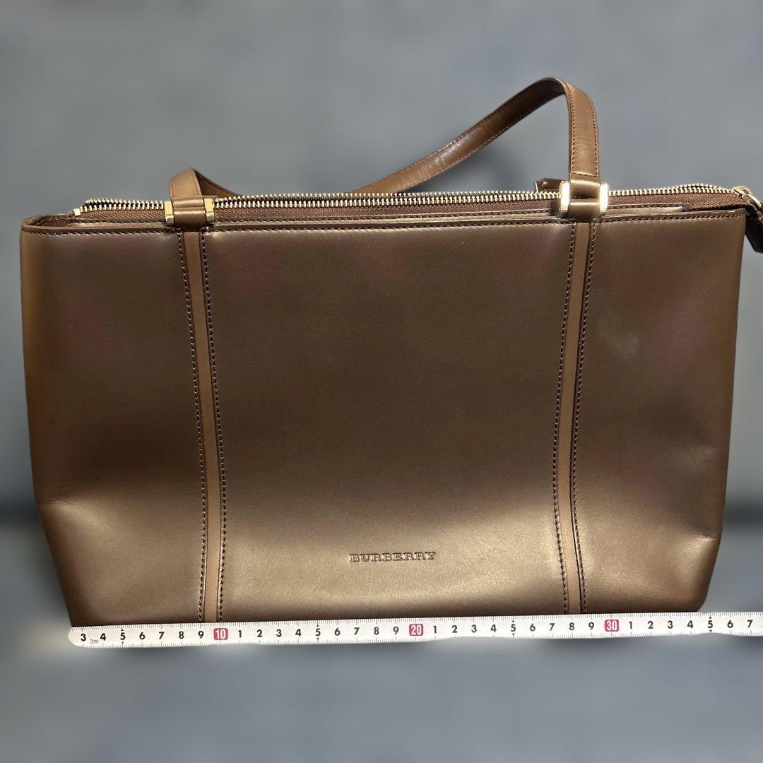 値下げしました【Burberry】ブラウンレザー ビジネスバッグ