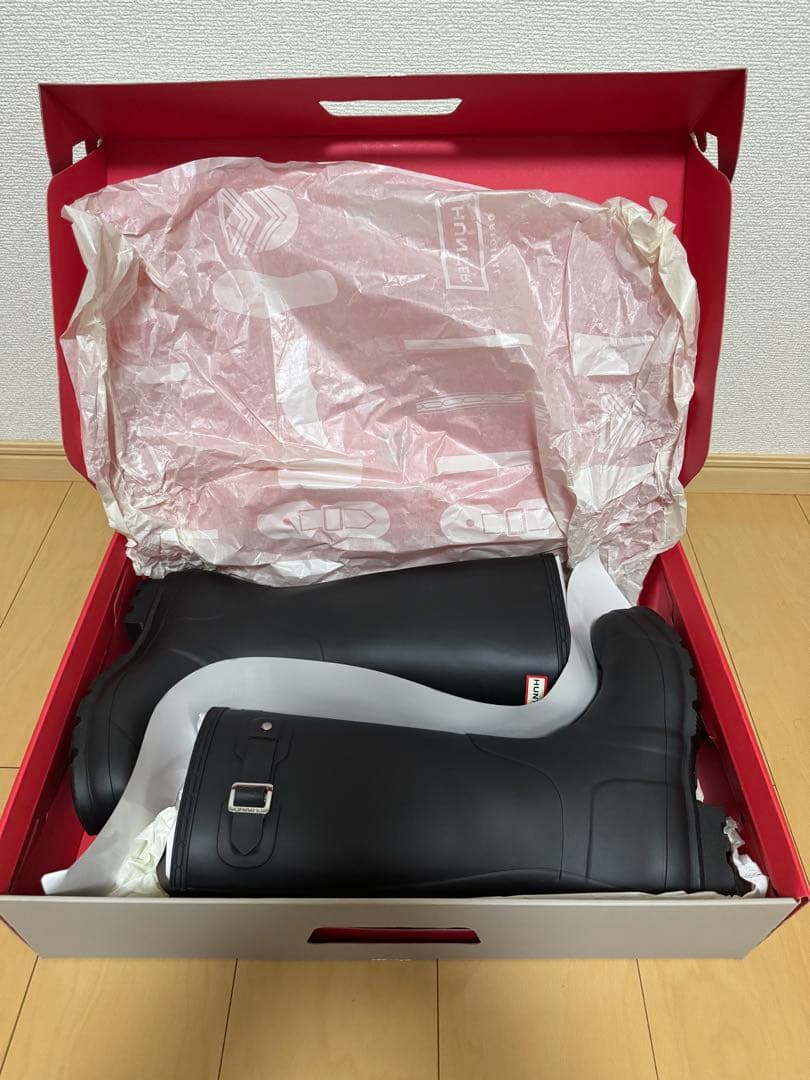 HUNTER メンズ オリジナル トール レインブーツ ブラック 長靴 27cm