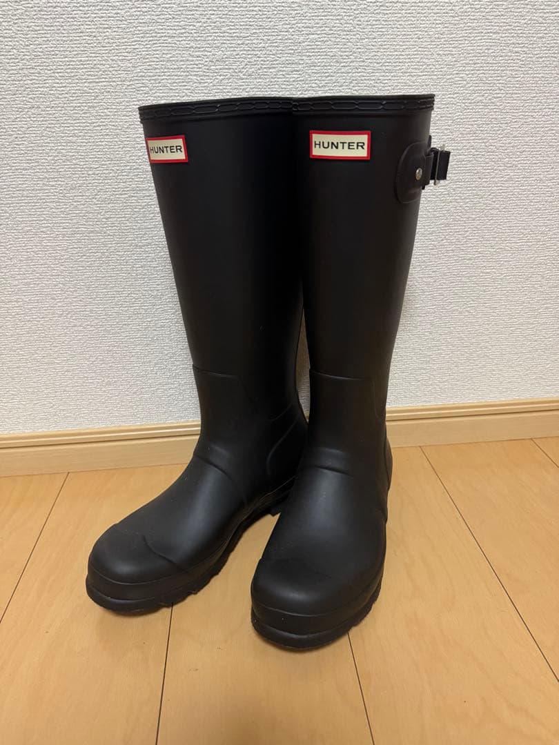HUNTER メンズ オリジナル トール レインブーツ ブラック 長靴 27cm