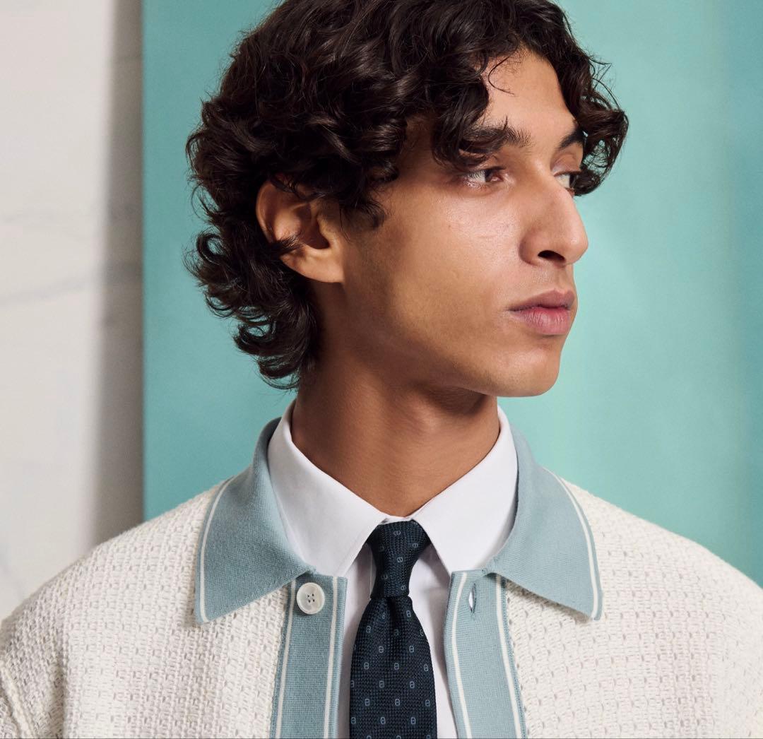 エルメス　シルクタイ7cm グルナディーヌ・マイヨン