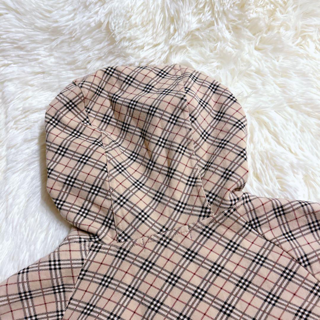 希少✨バーバリーブルーレーベル　ノバチェック　ジップアップ　パーカー