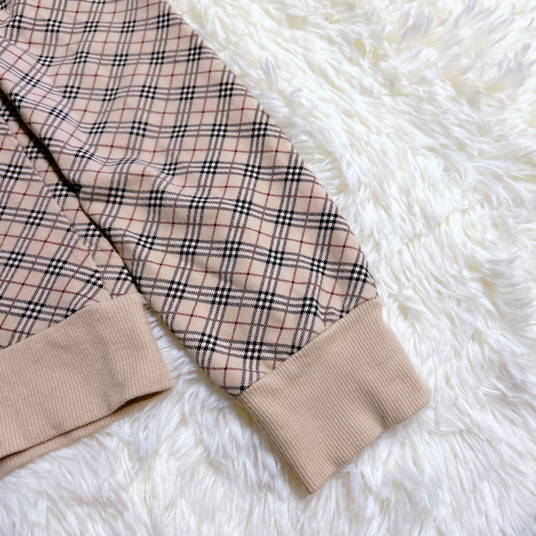 希少✨バーバリーブルーレーベル　ノバチェック　ジップアップ　パーカー