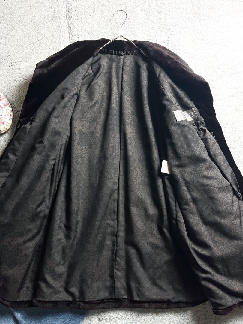 【SAGA MINK】サガ 銀タグ シェアードミンク ショールカラーハーフコート