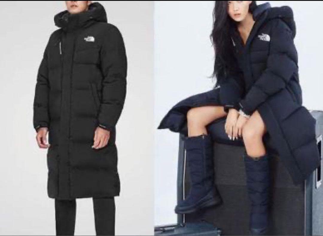 THE NORTH FACE ダウンコート　ベンチコート　刺繍ロゴ