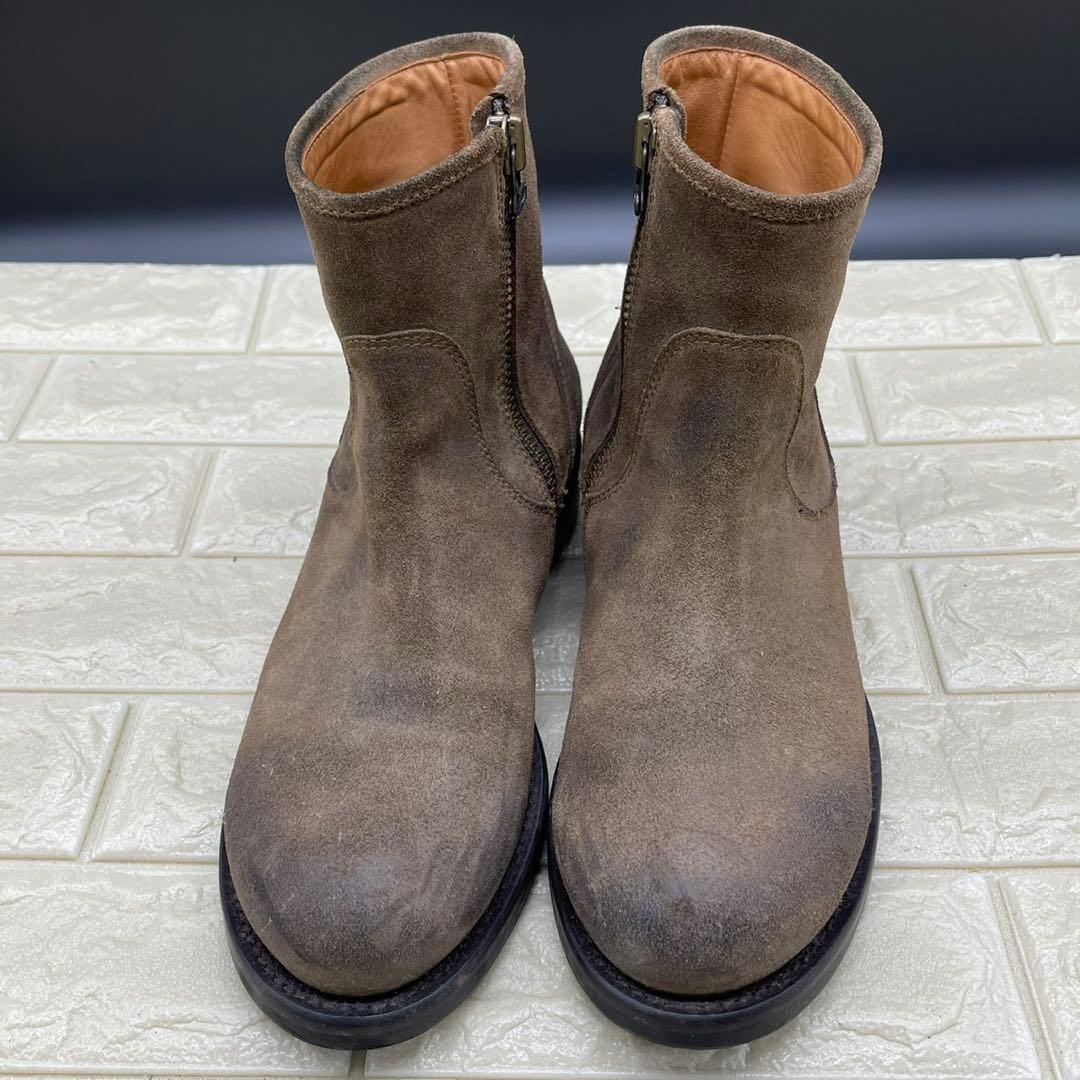 【良品】BUTTERO ブッテロ サイドジップブーツ 42 ブラウン レザー