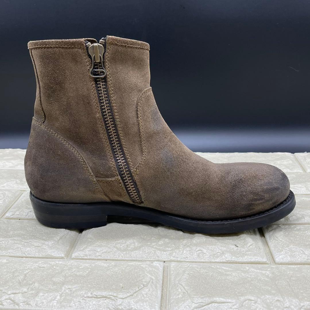 【良品】BUTTERO ブッテロ サイドジップブーツ 42 ブラウン レザー