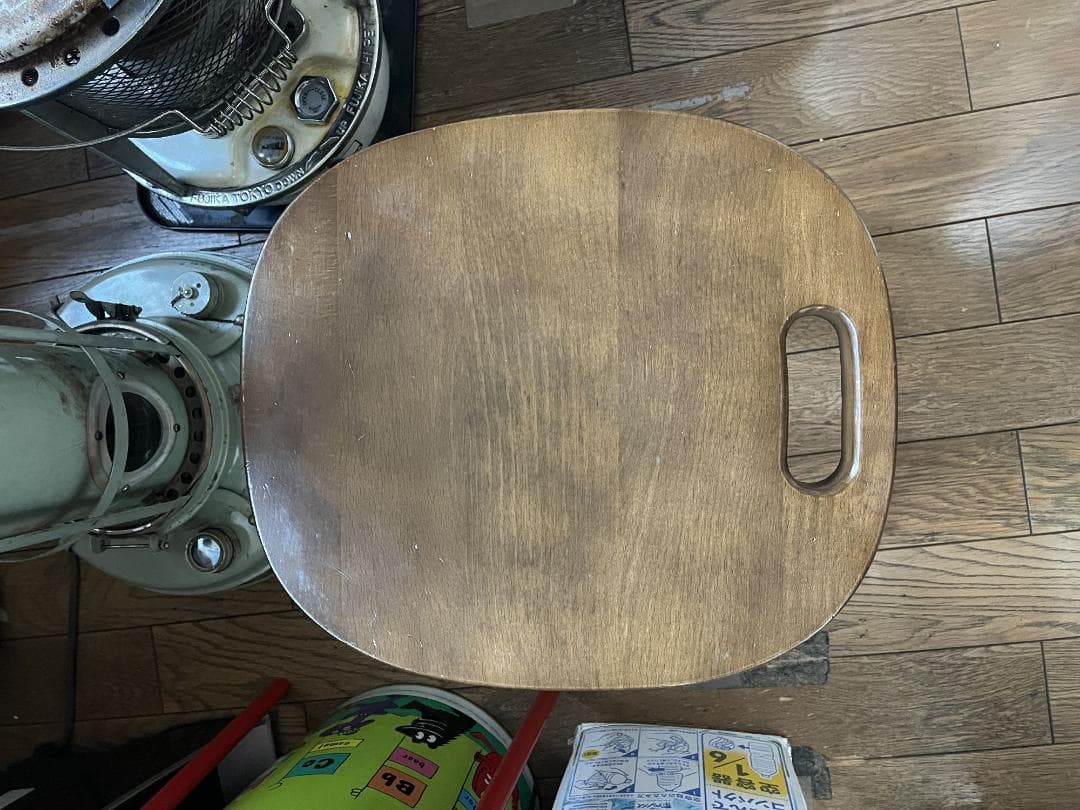 美品！【飛騨産業】 キツツキマーク 持ち手付きスツール高さ約42㎝