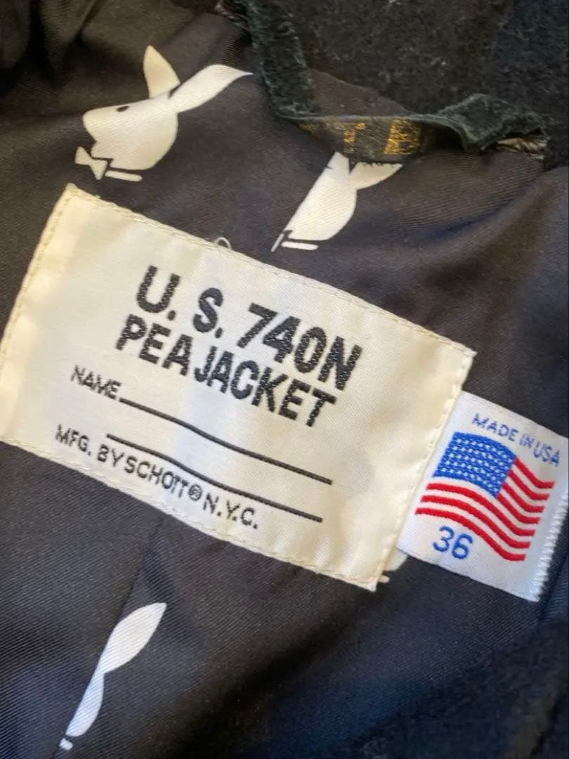 Schott ピーコート 36サイズ playboy