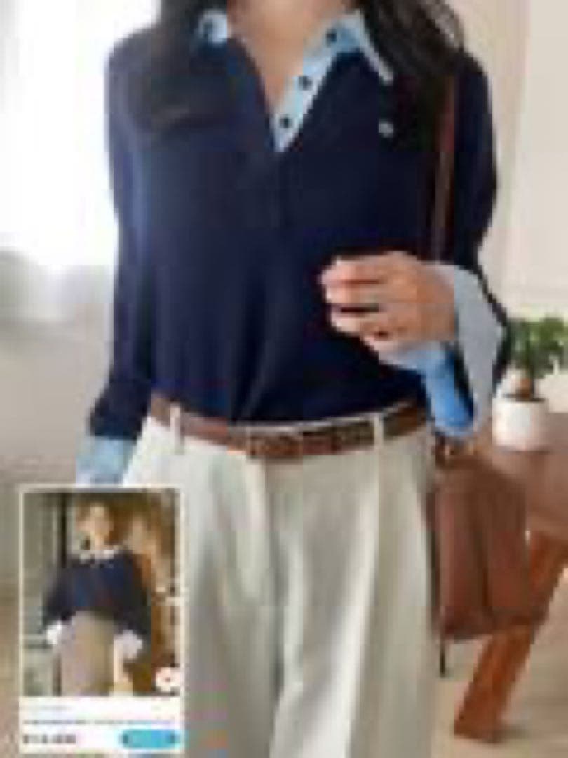 【POLO BCS】コラボシャツカラーカフスニットプルオーバー