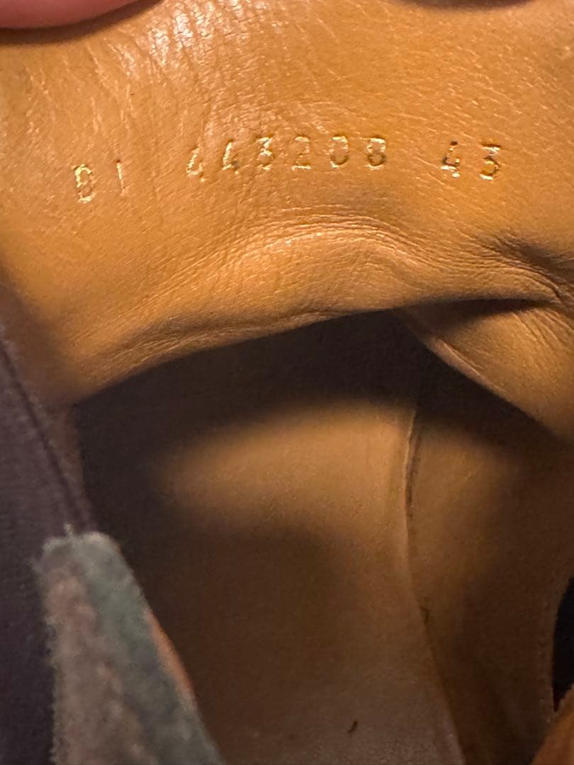 サンローラン 43 ベージュ スエード サイドゴアブーツ