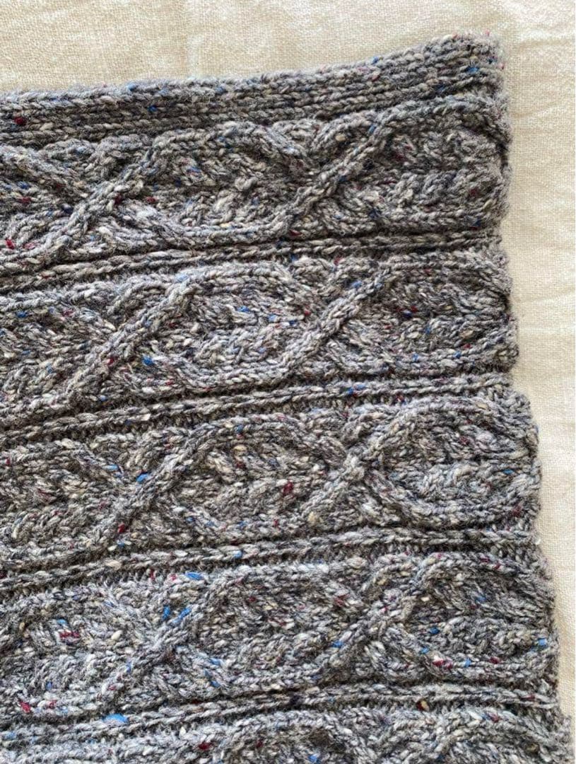 THOM BROWNE トムブラウン ケーブル編み大判マフラー