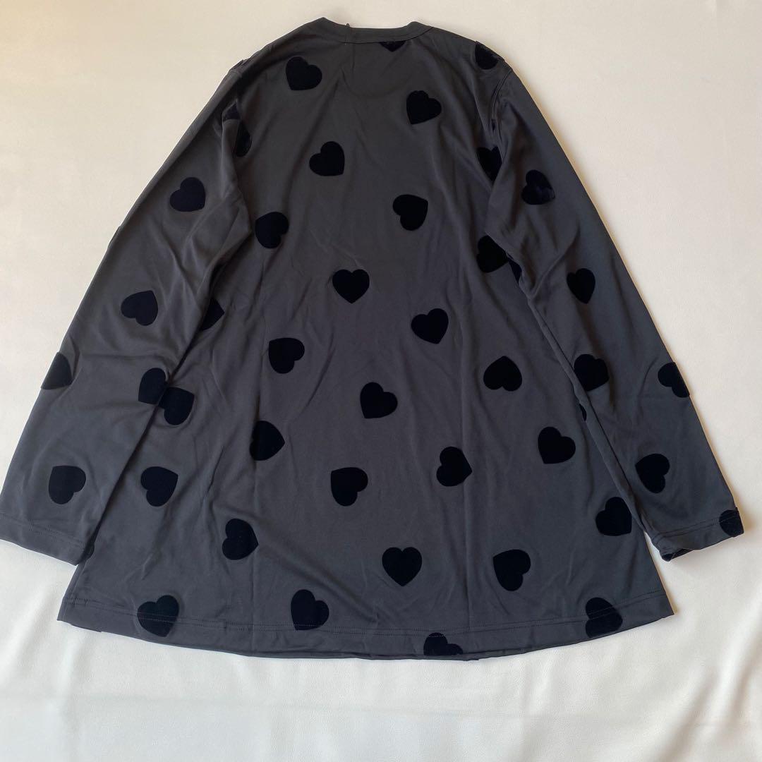 【新品未使用】コムデギャルソン　ハート カットソー　フロッキー加工　2017SS