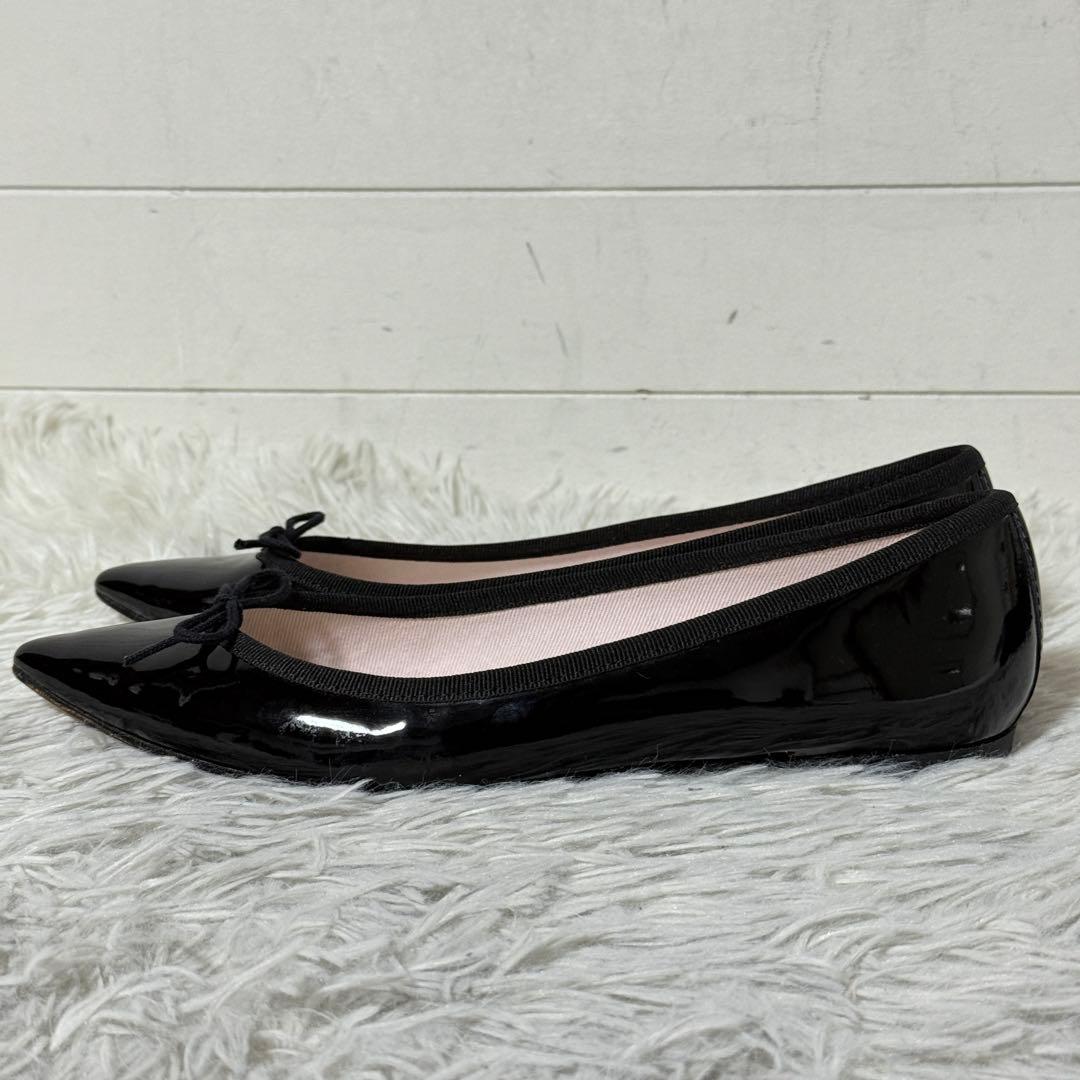 未使用級✨レペット　ブリジット　エナメル　ポインテッドトゥ　39 1/2 黒