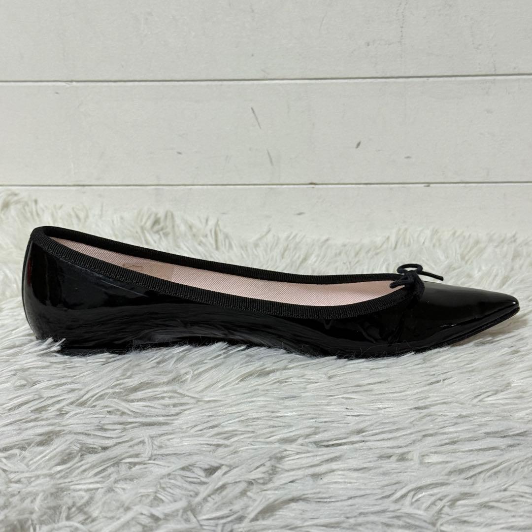 未使用級✨レペット　ブリジット　エナメル　ポインテッドトゥ　39 1/2 黒