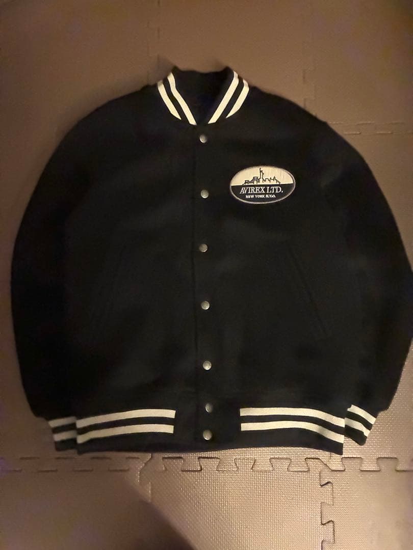 【Avirex】ウールモッサ バーシティ ジャケット スタジャン