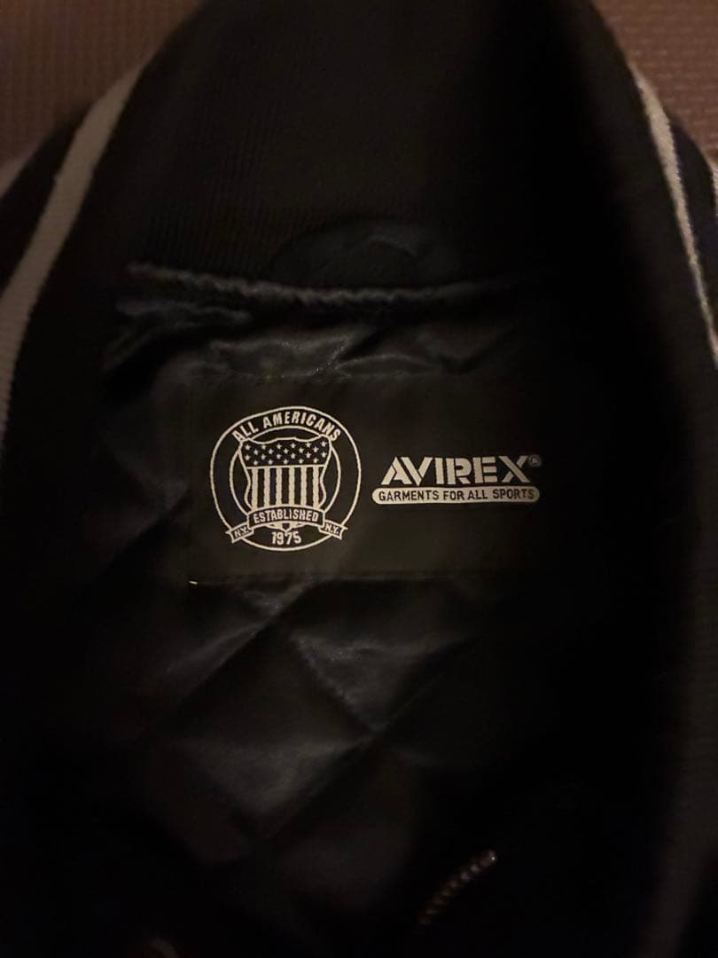 【Avirex】ウールモッサ バーシティ ジャケット スタジャン