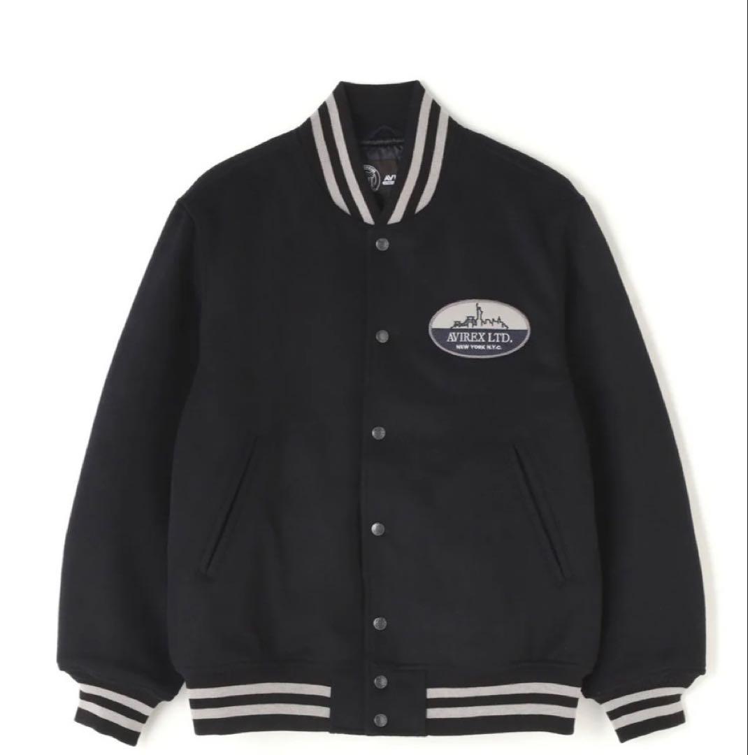 【Avirex】ウールモッサ バーシティ ジャケット スタジャン