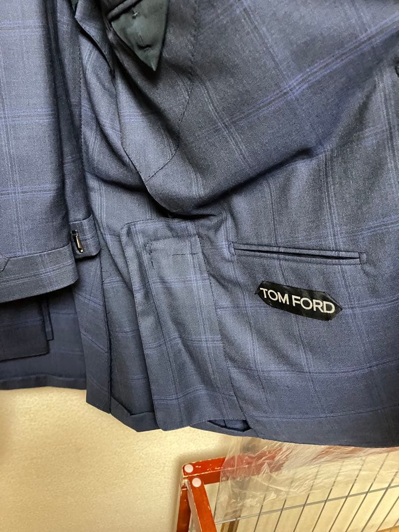 ノア 　TOM FORD ネイビー チェック柄 スーツジャケット