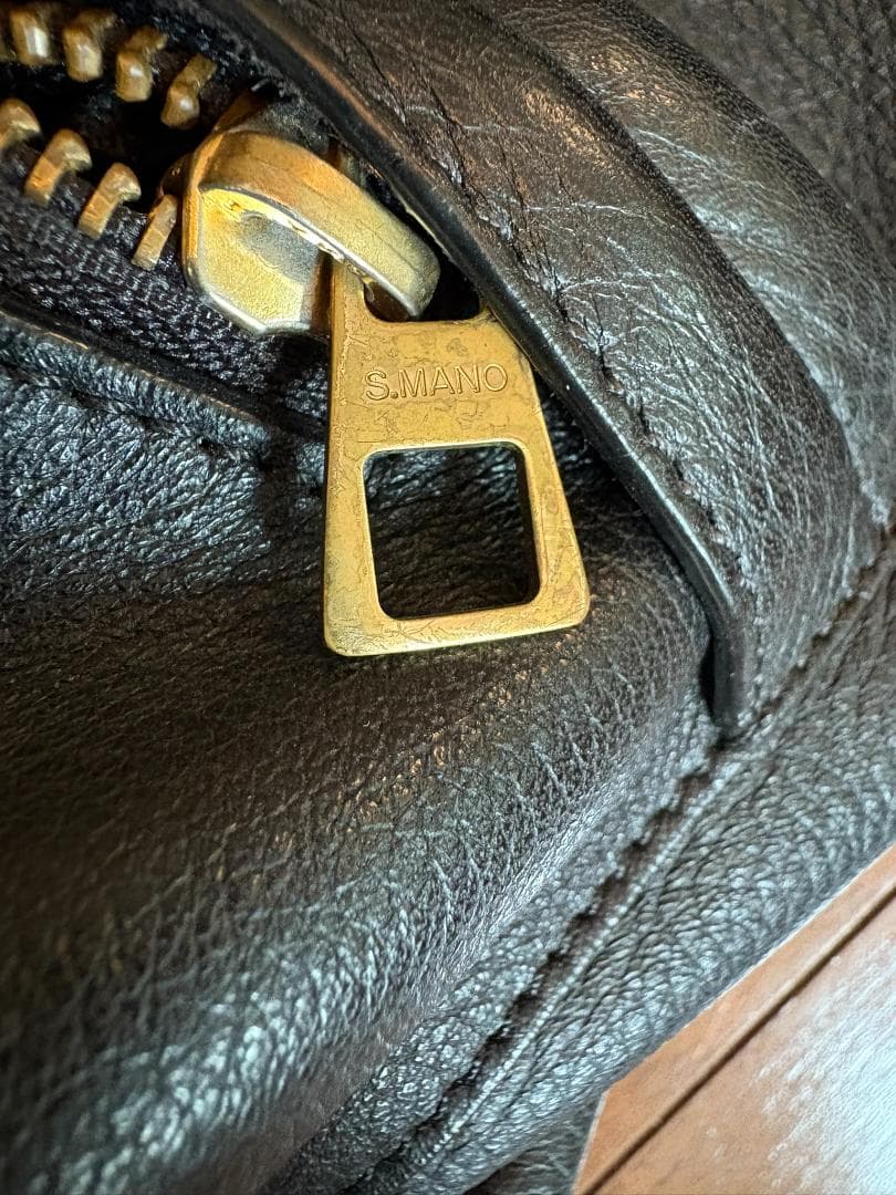 S.MANO ブラック レザー DAY PACK