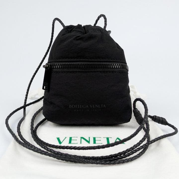 【極美品】ボッテガ ヴェネタ 巾着 ミニ ショルダーバッグ ポーチ ナイロン