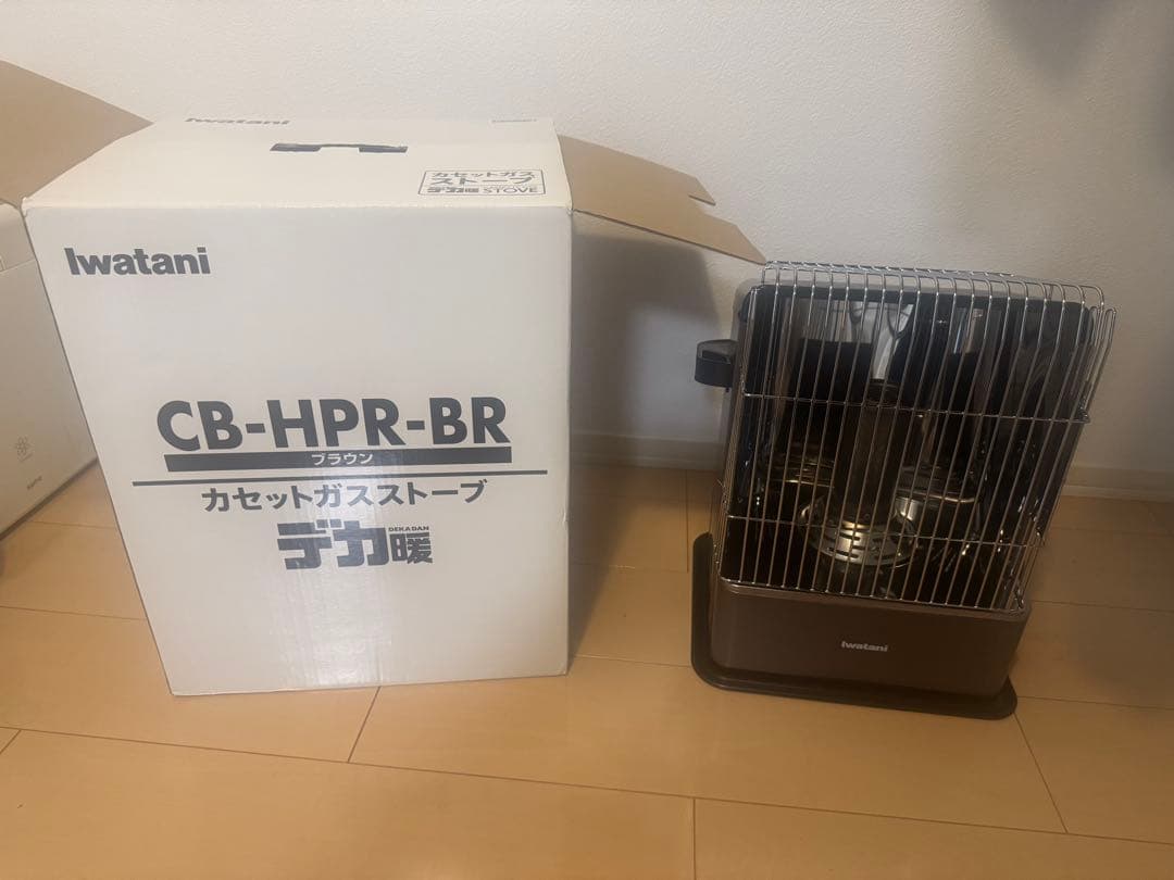 デカ暖　Iwatani CB-HPR-BR カセットガスストーブ　ブラウン