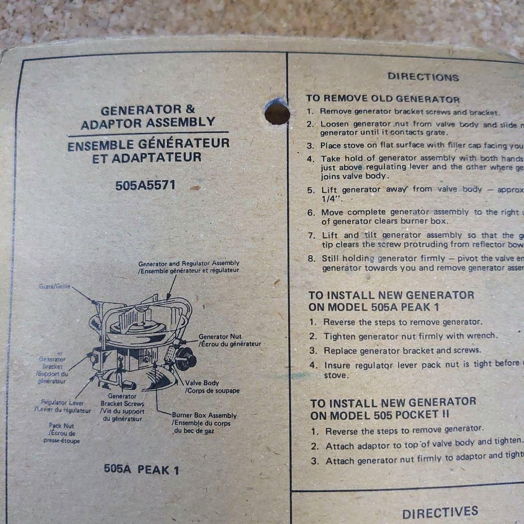 コールマンジェネレーター【廃盤、希少品】 505A5571、未使用品、送料込
