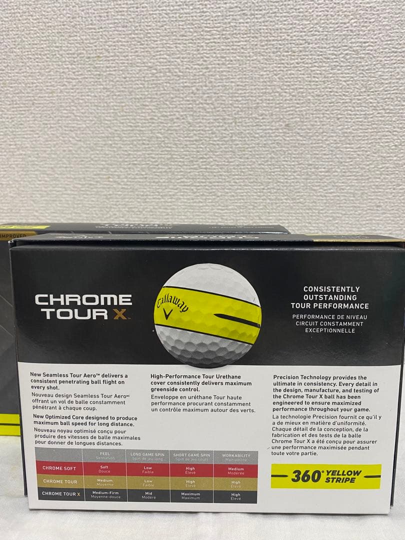 Callaway Chrome TourX 360Yellow Stripe2箱