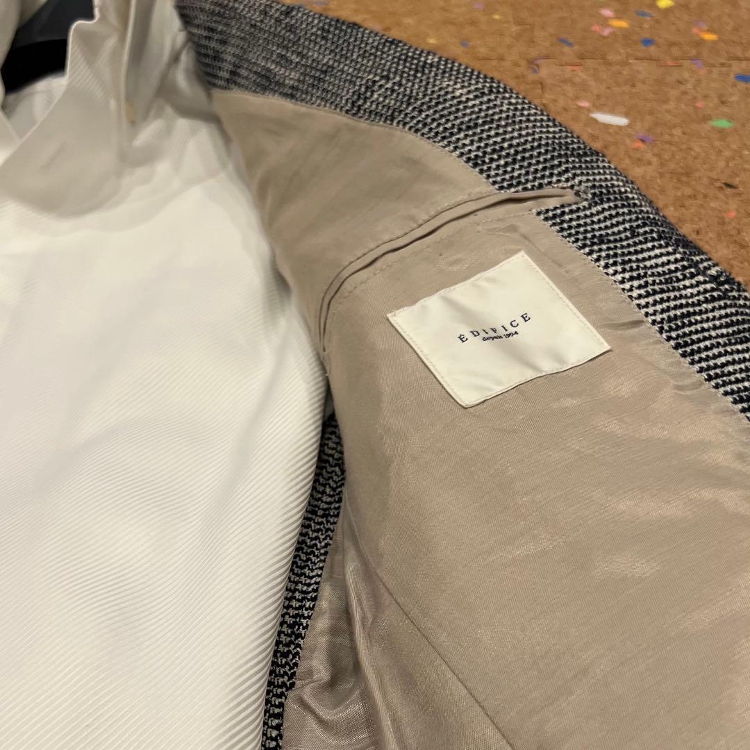 EDIFICE ジャケット 白×紺 Sサイズ