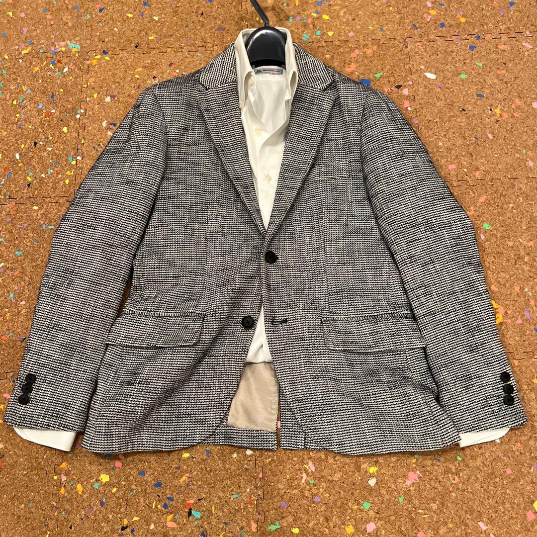 EDIFICE ジャケット 白×紺 Sサイズ