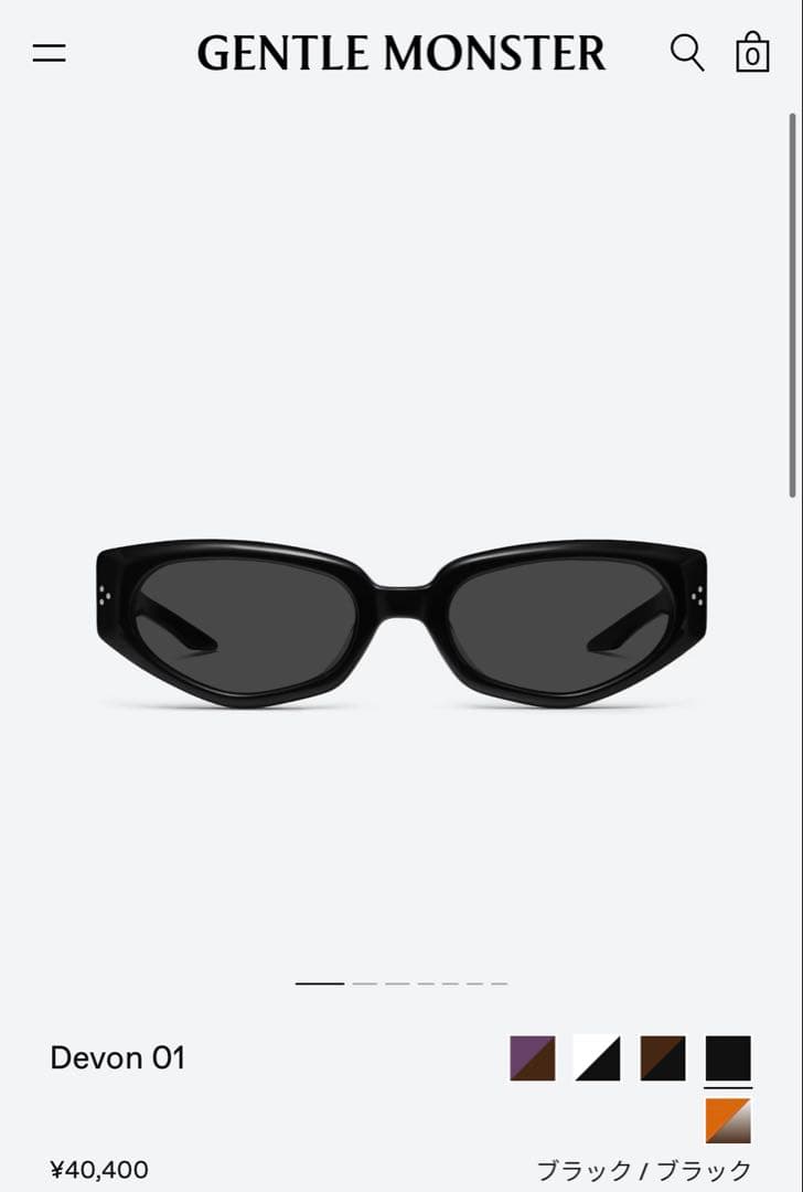 GENTLE MONSTER ブラック 箱付き 未使用正規品 Devon01