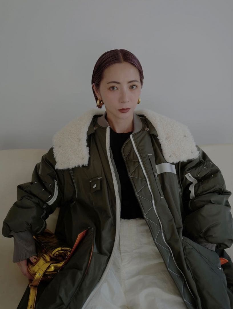 コート アウター LONG MA-1 BALLOON CT OMMO カーキ