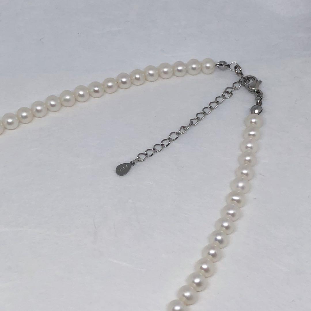 AAA淡水パール5〜5.5mmネックレス41cm＋アジャスター5cm⭐️現物⭐️