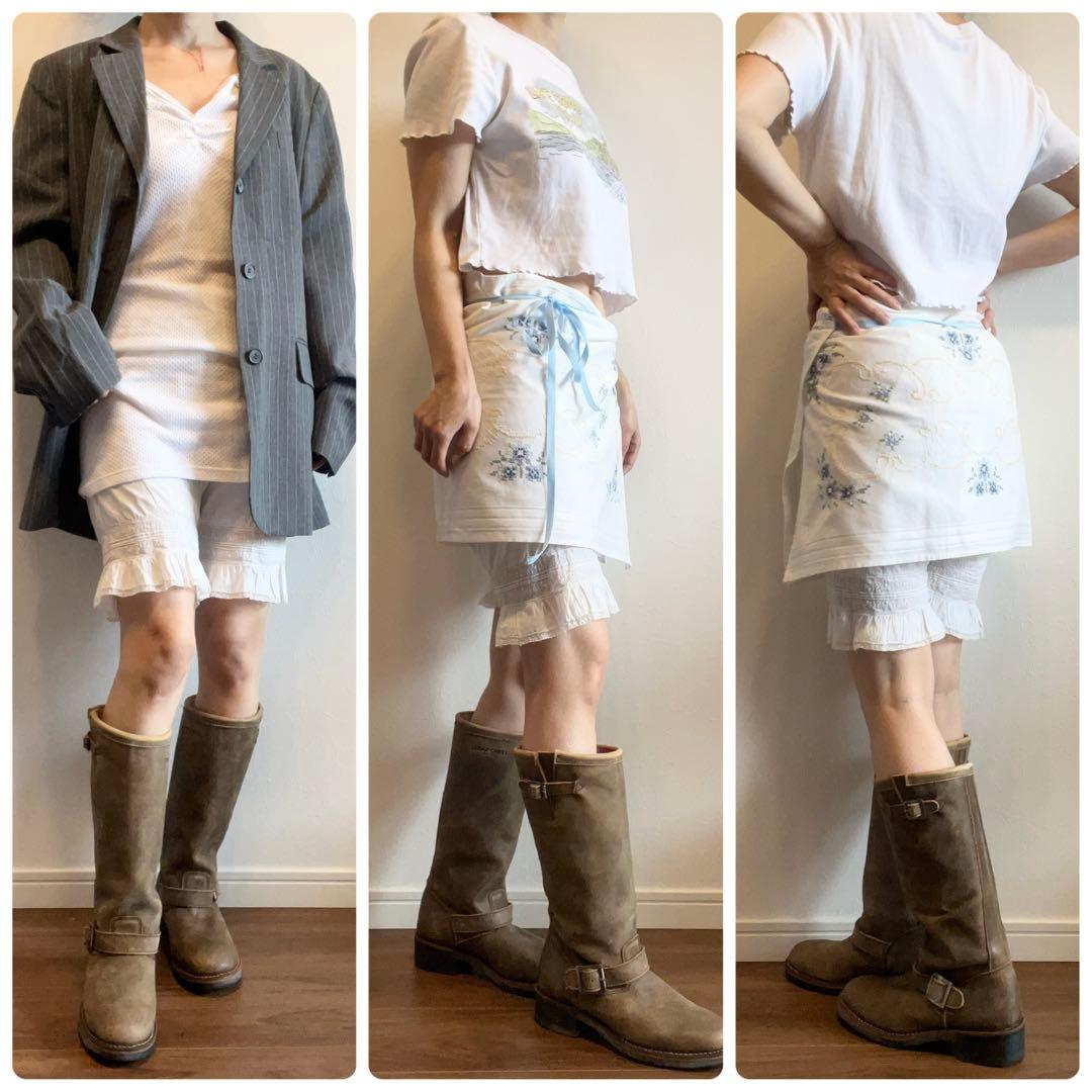 フランスアンティーク ドロワーズ コットンパンツ