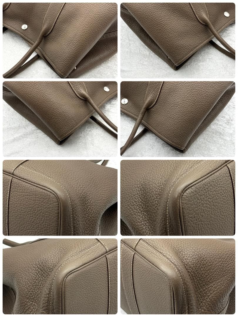 極上 エルメス ガーデンパーティー PM ネゴンダ エトゥープ A4