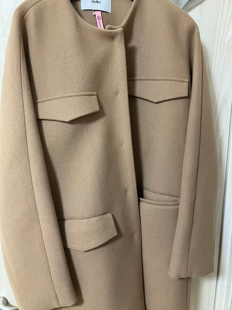 shellerシェリエ　ノーカラーコート
