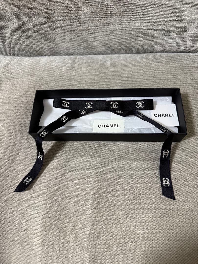 値下げ！新品未使用　シャネル　ボウ　バレッタ　リボン　ブラック　25B 最新作