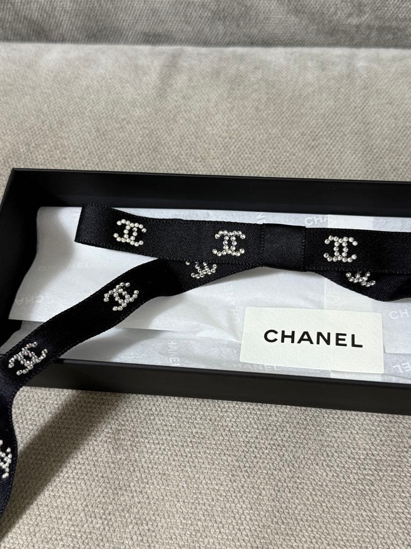 値下げ！新品未使用　シャネル　ボウ　バレッタ　リボン　ブラック　25B 最新作