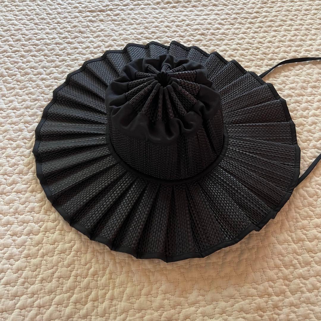 Lorna Murray 黒 麦わら帽子 Lサイズ