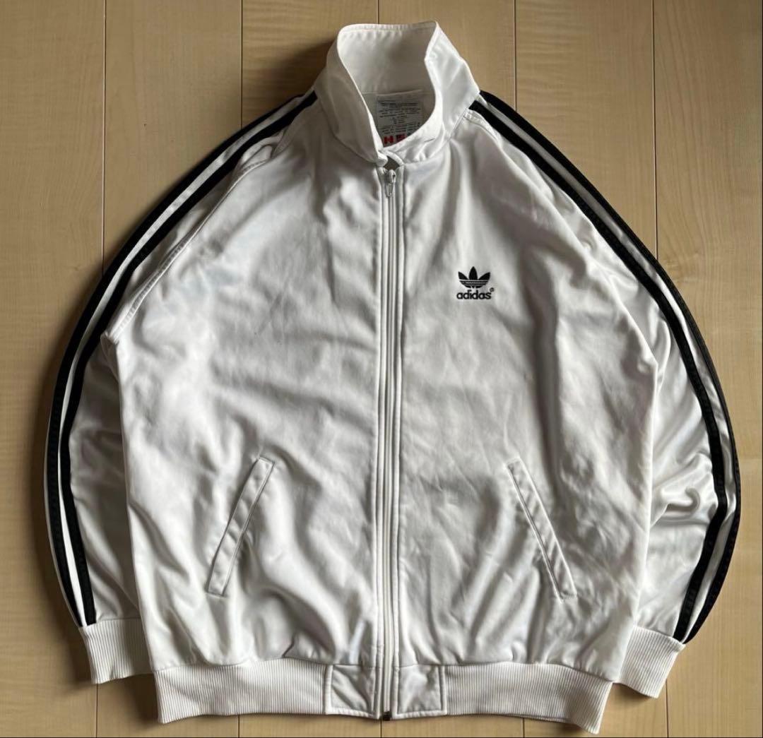 【入手困難】80s後半adidasトラックジャケット万国旗ホワイト　白