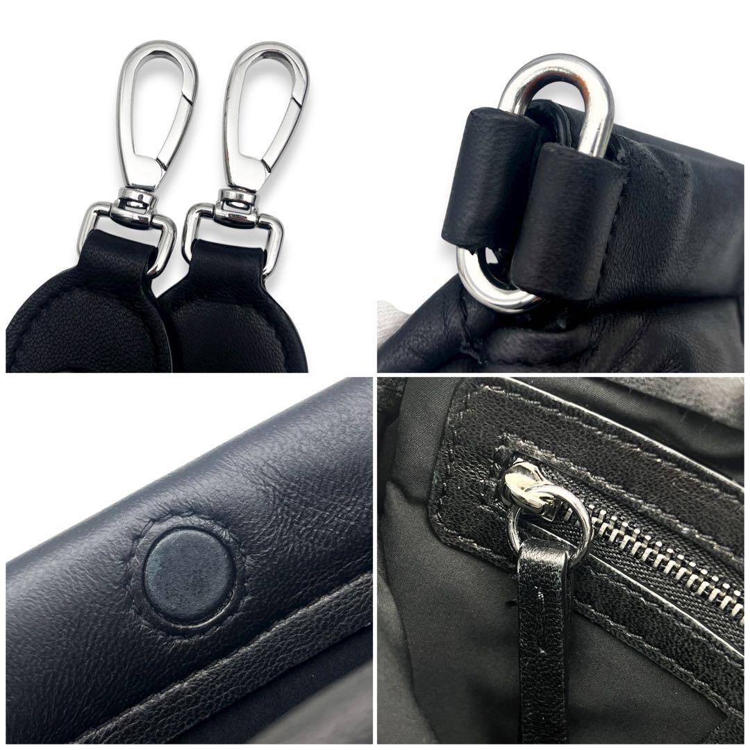 【美品】マルジェラ　グラムスラム　ラムスキン　ショルダーバッグ　ブラック　704