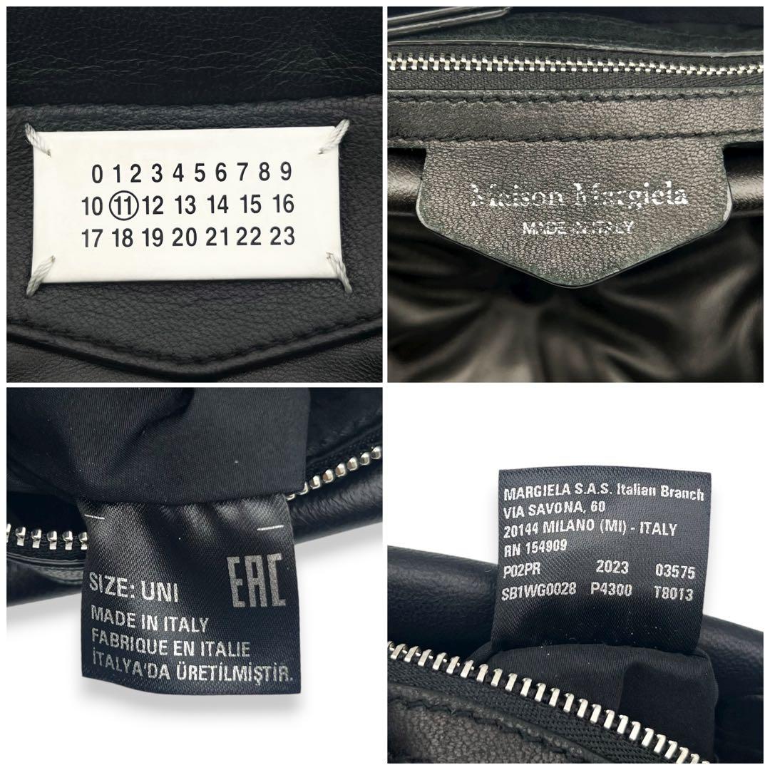 【美品】マルジェラ　グラムスラム　ラムスキン　ショルダーバッグ　ブラック　704